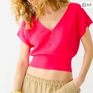 J. Crew Pink Cashmere Top Size Large